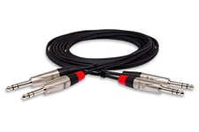 Hosa Technology HSS-010X2 Câble de liaison pro stéréo avec prise jack REAN 6,35 mm vers prise jack REAN 6,35 mm Longueur : 3,05 m