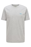 BOSS Mens Tee Stretch-Cotton T-Shirt with Contrast Logo