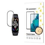 Wozinsky Hærdet Skærmbeskyttelse til Xiaomi Mi Band 7 - Sort ramme