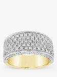 Milton & Humble Jewellery Second Hand 18ct White & Yellow Gold Five Row Diamond Band Ring, Dated London 2002