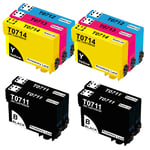 Accessory Land T0715 Ink Cartridges Replacement for Epson T0711 T0712 T0713 T0714 Ink for Epson Stylus BX300F DX4000 DX4400 DX5000 DX6000 DX7450 DX8400 DX9400F SX200 SX515W SX600FW