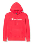 Champion Men's Legacy Old School Logo Hooded Sweatshirt, Intense Red, S