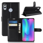 Litchi Plånboksfodral till Huawei Honor 10 Lite / P Smart (2019) - Svart Svart