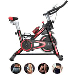 Spin Bike,Indoor Exercise Bike With Belt Drive with 8KG Heavy Flywheel,Comfortable Seat and LCD Monitor