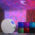 YISUN Star Projector, 3 in 1 Galaxy Projector, Ocean Wave/Moon Night Light Projector with Timer, 6 Lighting Modles LED Nebula Cloud Starry Sky Projection Lamp for Gifts/Party/Bedroom/Home Theatre