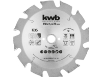 kwb 583544, Løvtre, Gipsplater, Mykt tre, MDF, Sponplate, Hardboard, 15 cm, 2 cm, Tungsten Carbide Tipped (TCT), 2,4 mm, 1 stykker