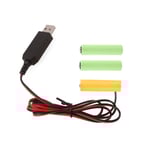 1 Set in USB 5V till 4,5V AA Dummy Batteri Power Sladd Byt ut 3x 1,5V LR6 AA