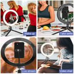 LED Desk Light Dimmable Live Streaming Selfie Tattoo Camera Ring Light With GHB