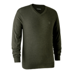 Deerhunter Kingston V-ringad stickad tröja Herr Green Melange 3XL