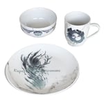 Harry Potter 3-Piece Tableware Set (Always Design) 11oz Coffee Mug, Plate and Bowl in Presentation Gift Box - Official Merchandise