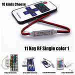 Mini Striscia RGB LED Strip Light Switch Remote Controller RF Wireless Dimmer