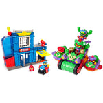 SUPERTHINGS Police Station – Kaboom City Police Station. Contains 1 x exclusive vehicle and 2 x exclusive SuperThings & SUPERTHINGS Spike Roller – Large vehicle with two attachable vehicles