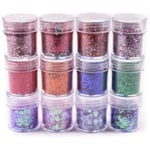 Body Glitter Cosmetic Festival Chunky Sequins 12 Colours (10 Ml)