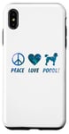 Coque pour iPhone XS Max Peace Love Caniche Funny Cute Dog Lover Pet Lover