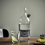 IKEA IKEA KORKEN flaska med kork, klarglas/svart, 1 l, l 1 l