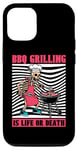 Coque pour iPhone 15 Pro Bbq Squelette - Viande Grill Grille Barbecue