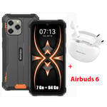 Téléphone Portable Incassable 4G Blackview BV5300 Pro - Orange - 7Go+64Go - 13MP - Batterie 6580mAh
