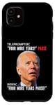 Coque pour iPhone 11 Funny Biden Four More Years Teleprompter Trump Parodie