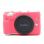 Canon EOS M3 18-55mm - kameraskal mjukt flexibelt skyddande silikon kamerahus Rosenröd Rosa