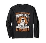 Never Underestimate An Old Man With A Beagle Dog Dad Long Sleeve T-Shirt
