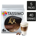 Tassimo Coffee Pods L'OR Latte Macchiato T Discs 5 Packs (40 Drinks)
