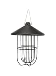 Trixie Fat ball feeder with roof 3 fat balls metal ø 19 × 24 cm black