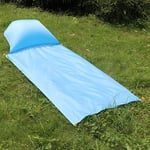 KUSAZ Oreiller d'air Tapis de Pique-Nique Couverture de Tapis de Plage imperméable et résistant à l'humidité Portable randonnée en Plein air Camping-Bleu [Style Unique]