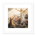 Joakim Skovgaard Christ In The Realm Of The Dead Cropped 8X8 Inch Square Wooden Framed Wall Art Print Picture with Mount