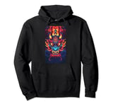 Oni Mask Demon Japanese Mask Culture Art Folklore Pullover Hoodie