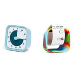 Time Timer Home Mod — Minuteur visuel de 60 Minutes — pour Fournitures Scolaires à la Maison, Blue & Housse Amovible,Édition spéciale,Compatible Mod Visual Timer,l'apprentissage en Classe 9x5x9cm