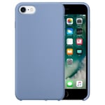 CaseOn Silicone Case - Mobilskal I Silikon Och Fiberduk Iphone 8 Ljusblå