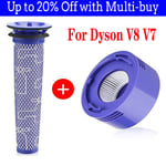 Pre & Post HEPA Filter For Dyson V8 V7 Animal Absolute Vacuum Cleaner Replace AF