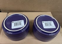 2 X Le Creuset Stoneware Stackable Ramekin Baking - Ultra Violet (New)
