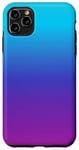 Coque pour iPhone 11 Pro Max Violet bleu clair dégradé