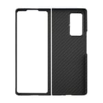 Aramid Fiber Case for Samsung Galaxy Z Fold 2 5G Matte Black Shockproof Anti-Scratch Slim Fit Ultra Thin Lightweight Carbon Fiber Phone Case Cover Full Body Protection Shell