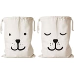 2-pack Tvättsäck Stor Canvas Tvättsäck med dragsko Stor DXGHC