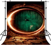 HD 5x7ft The Hobbit House Door Backdrop Magic World Rings Lord Theme an Unexpected Journey Background Vinyl Photo Studio Props QQPH258