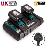  For Makita DC18RD 18v Li-Ion Twin Double Port Rapid Battery Charger 240V