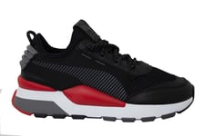 Puma RS-0 Play Black Leather Lace Up Mens Running Trainers 367515 02