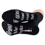If You Can Read This Bring Me Vodka Printed on Mens Black Socks