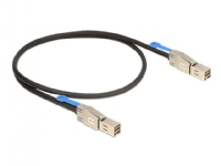 Delock - SAS ekstern kabel - SAS 12Gbit/s - 36-pins 4x skjermet Mini MultiLane (hann) til 36-pins 4x skjermet Mini MultiLane (hann) - 1 m - låst