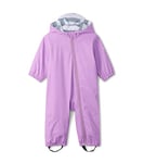 Hatley Unisex Baby Terry Lined Waterproof Puddlesuit, Lilac, 9-12 Months