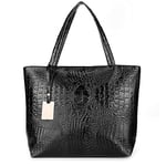 Prime Amazon Day Deals Sale Offers 2019-Womens Tote Bag Crocodile Leather Large Fashion Handbag Cross Body Shoulder Bag Purse Shopping Bag Lady Saddle Bags for Women