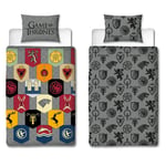 Game of Thrones Single Duvet Cover Set Iconic House Sigils Reversible Bedding