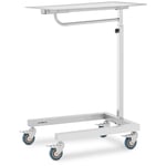 Steinberg Systems Klinikkbord - sidebord med hjul 600 x 400 mm høydejusterbart rustfritt stål og gummi