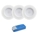 3-pack dimbara LED puckar - vita (Färgtemperatur: 2700K)