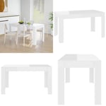 Matbord vit högglans 140x74,5x76 cm spånskiva - Matbord - Matsalsbord - Home & Living