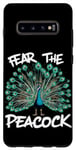 Coque pour Galaxy S10+ T-shirt humoristique Fear The Peacock pour gardien de zoo et ornithologue