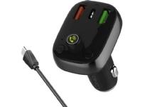 LDNIO Bluetooth FM Transmitter C704Q 2USB, USB-C + USB-C cable