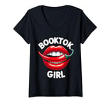 Womens Funny Booktok Girl Spicy Reader Book Lover Bookworm Women V-Neck T-Shirt